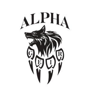 Alpha Geir custom Shopify website design by Rachel Midori, showcasing bold men's streetwear and tactical apparel for leaders and warriors.